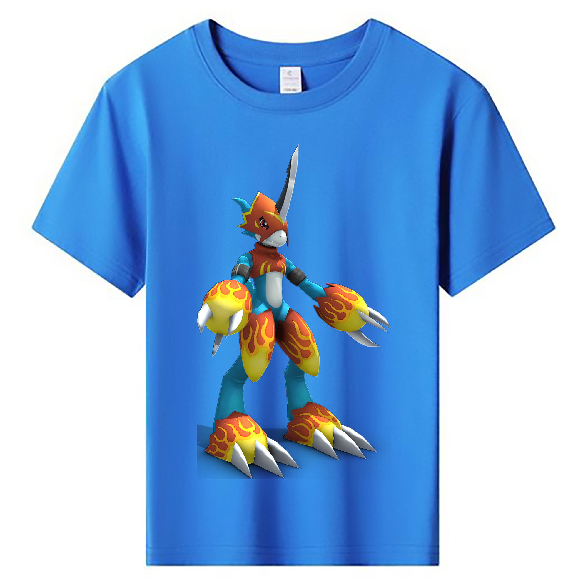 （画像用） Digimon デジタルモンスター/デジモン 綿100％キッズTシャツ（フロントプリント）